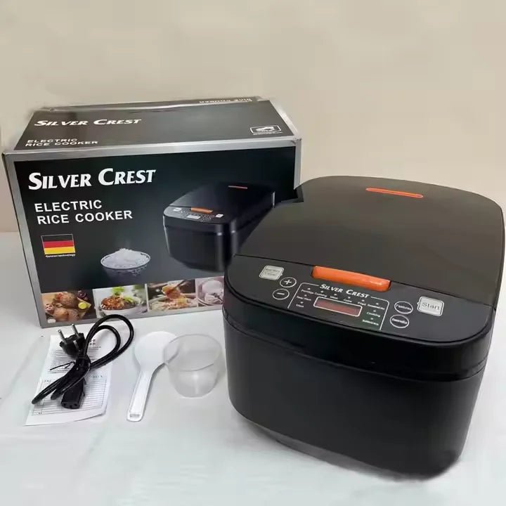 Cuiseur à riz électrique intelligent 5L - Multifonction avec minuterie digitale - Cuisson rapide et faible teneur en sucre - Panier vapeur inclus - Cuisine Chez Nadine
