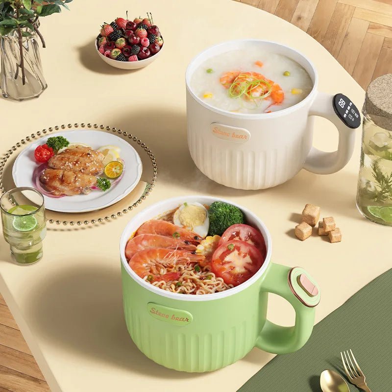 Cuiseur Électrique Multifonction 3 - en - 1 Smart LED 600W 2L - Cuiseur Vapeur, Poêle et Cuiseur à Riz Portable Antiadhésif - Cuisine Chez Nadine