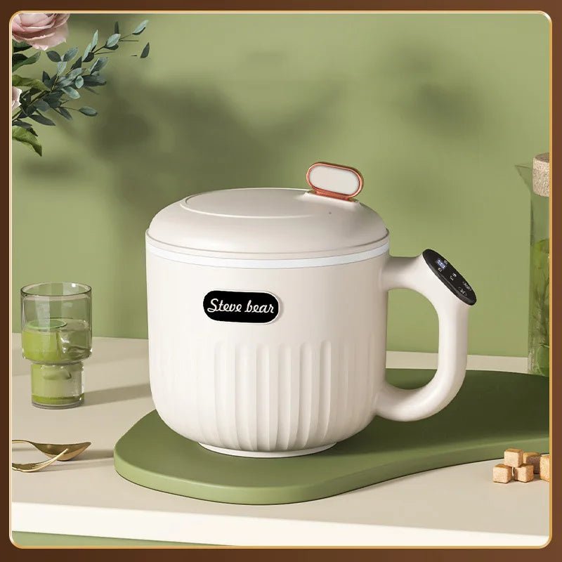 Cuiseur Électrique Multifonction 3 - en - 1 Smart LED 600W 2L - Cuiseur Vapeur, Poêle et Cuiseur à Riz Portable Antiadhésif - Cuisine Chez Nadine