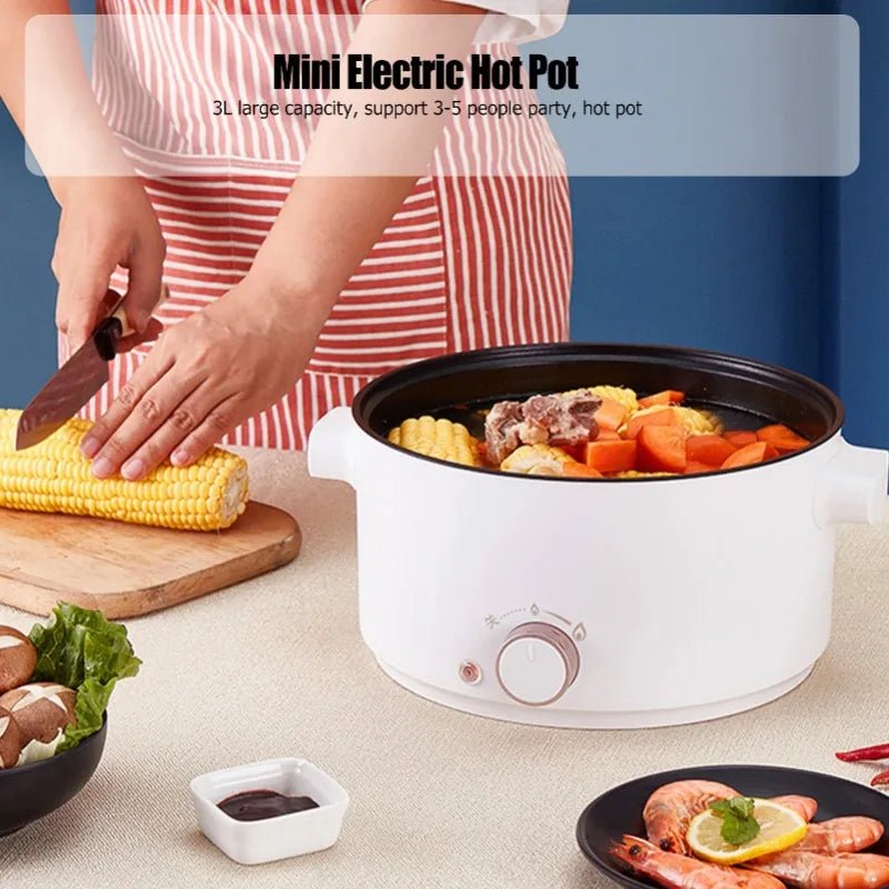 Cuiseur Électrique Multifonction 3L - Poêle et Marmite Tout - en - Un pour Étudiants - Cuisine Chez Nadine