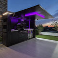Cuisine de Jardin Personnalisée - Armoires Modulaires avec Île Grill, Boîtier Aluminium et Éclairage LED - Cuisine Chez Nadine