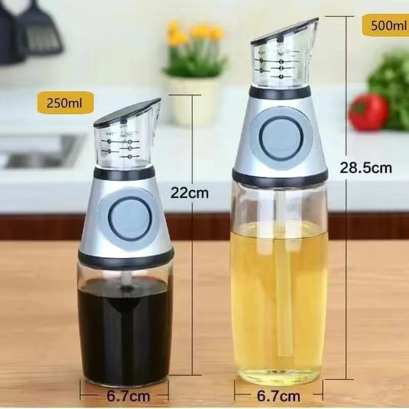 Distributeur d'huile d'olive en verre avec vaporisateur 500ml - Bouteille spray pour huile et vinaigre - Éco - responsable et multifonction - Cuisine Chez Nadine