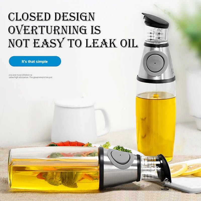 Distributeur d'huile d'olive en verre avec vaporisateur 500ml - Bouteille spray pour huile et vinaigre - Éco - responsable et multifonction - Cuisine Chez Nadine