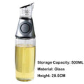 Distributeur d'huile d'olive en verre avec vaporisateur 500ml - Bouteille spray pour huile et vinaigre - Éco - responsable et multifonction - Cuisine Chez Nadine