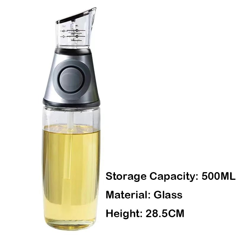 Distributeur d'huile d'olive en verre avec vaporisateur 500ml - Bouteille spray pour huile et vinaigre - Éco - responsable et multifonction - Cuisine Chez Nadine