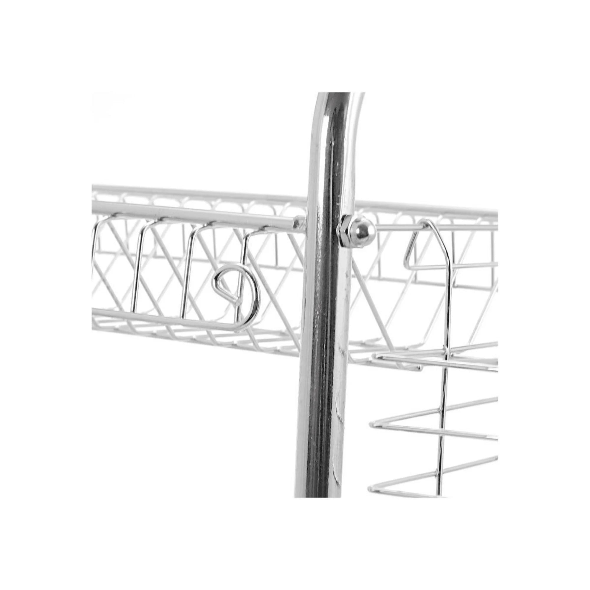 Égouttoir à vaisselle chromé à 2 niveaux en forme de R de 56 cm (22 pouces) - Cuisine Chez Nadine