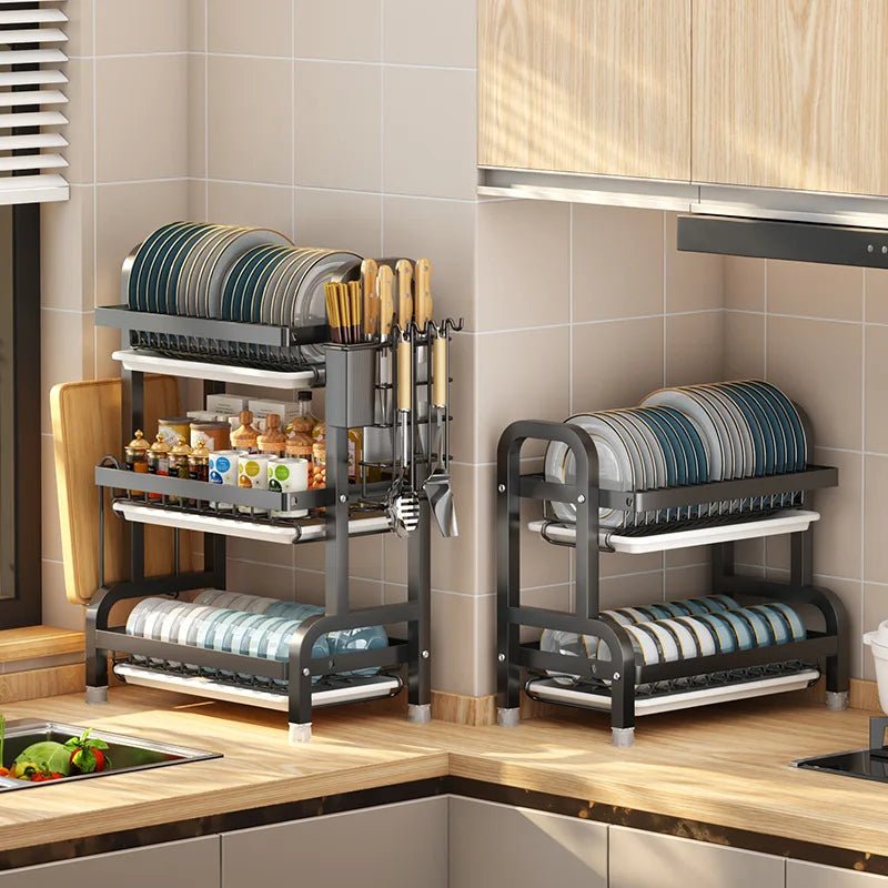 Égouttoir à Vaisselle en Acier – 2 ou 3 Niveaux, Égouttage et Rangement Cuisine - Cuisine Chez Nadine