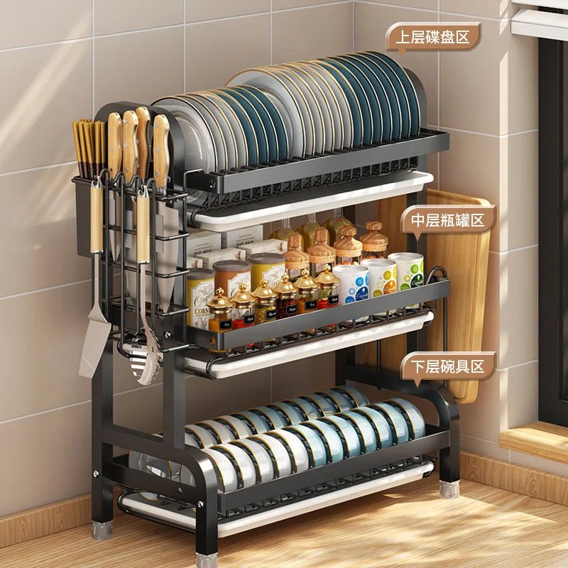 Égouttoir à Vaisselle en Acier – 2 ou 3 Niveaux, Égouttage et Rangement Cuisine - Cuisine Chez Nadine