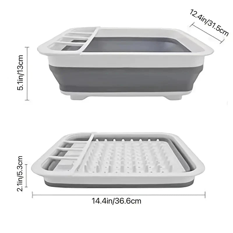 Égouttoir à vaisselle pliable - Support pour ustensiles, bols à soupe et assiettes - Passoire éco - responsable - Cuisine Chez Nadine