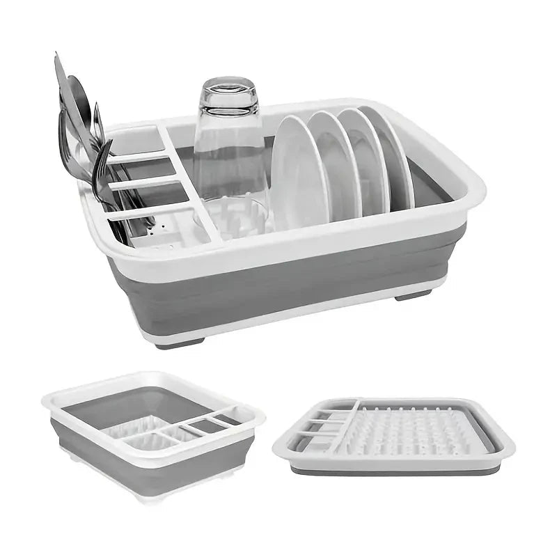 Égouttoir à vaisselle pliable - Support pour ustensiles, bols à soupe et assiettes - Passoire éco - responsable - Cuisine Chez Nadine