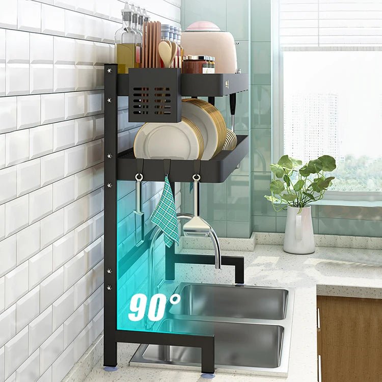 Égouttoir de Cuisine 2 Niveaux – 86 cm, Rangement Sous - Évier en Métal - Cuisine Chez Nadine