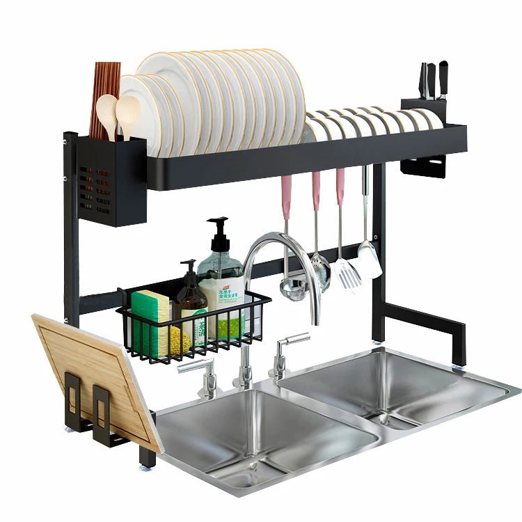 Égouttoir de Cuisine 2 Niveaux – 86 cm, Rangement Sous - Évier en Métal - Cuisine Chez Nadine