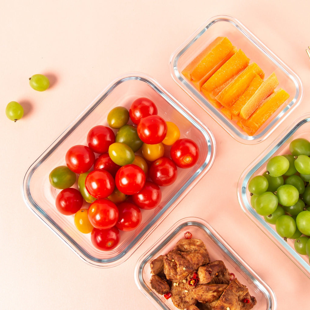 Ensemble de 10 contenants en verre borosilicate avec couvercles hermétiques - Cuisine Chez Nadine