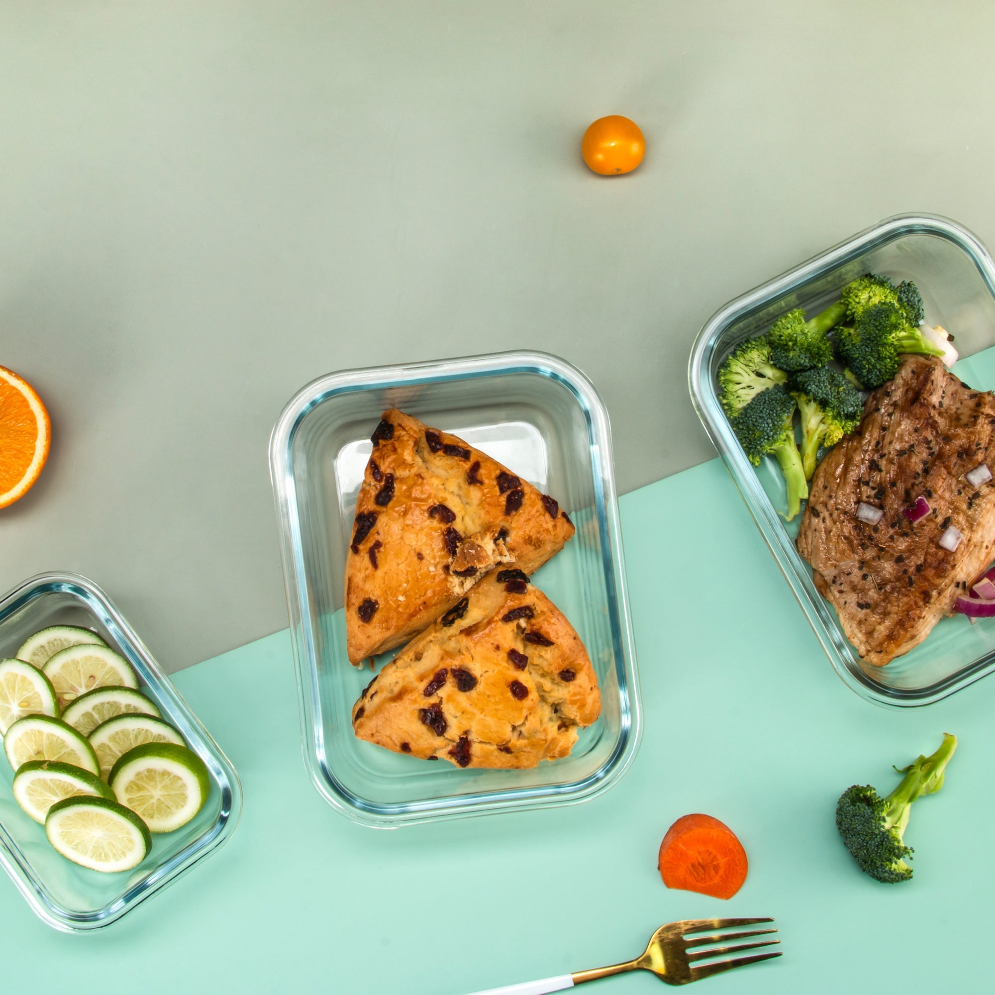 Ensemble de 10 contenants en verre borosilicate avec couvercles hermétiques - Cuisine Chez Nadine