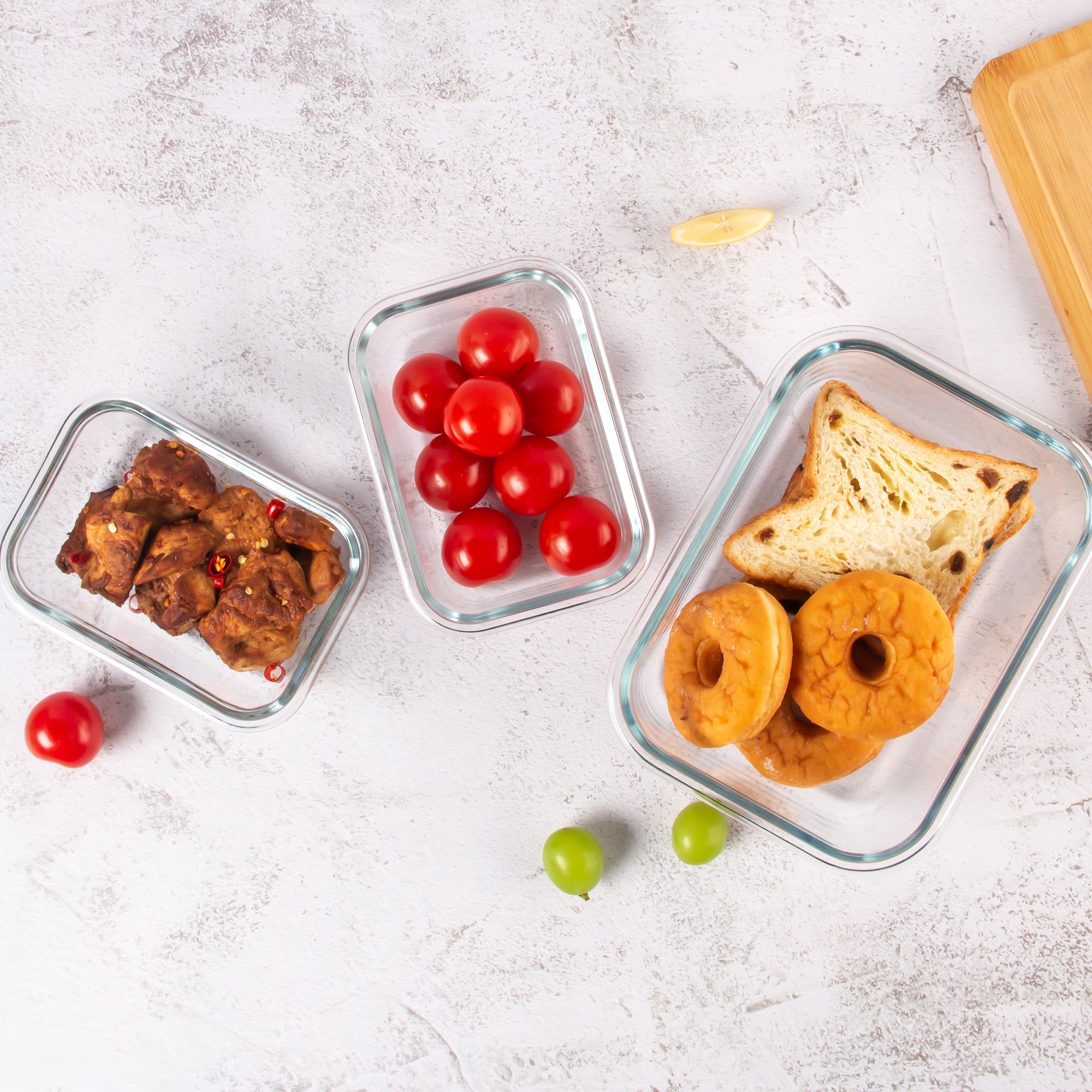 Ensemble de 10 contenants en verre borosilicate avec couvercles hermétiques - Cuisine Chez Nadine