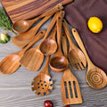 Ensemble de 10 Ustensiles de Cuisine en Bois Naturel - Cuisine Chez Nadine