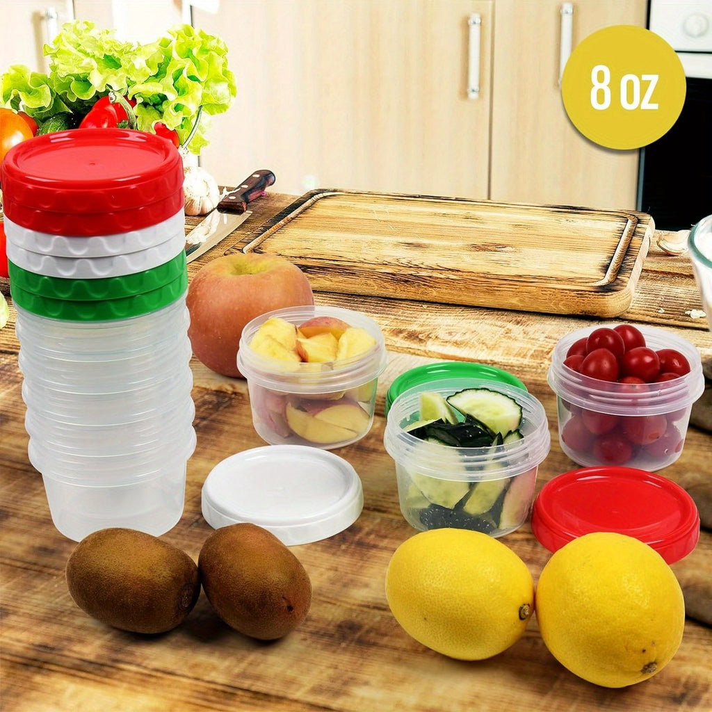 Ensemble de 12 contenants hermétiques 250ml - Réutilisables avec couvercles - Cuisine Chez Nadine