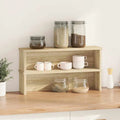 Ensemble de 2 Étagères de Rangement Cuisine Empilables VidaXL - Chêne Sonoma 60x15x16cm - Cuisine Chez Nadine