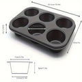 Ensemble de 2 moules à muffins antiadhésifs 10,4" x 7" - Acier au carbone pour cupcakes et puddings - Cuisine Chez Nadine