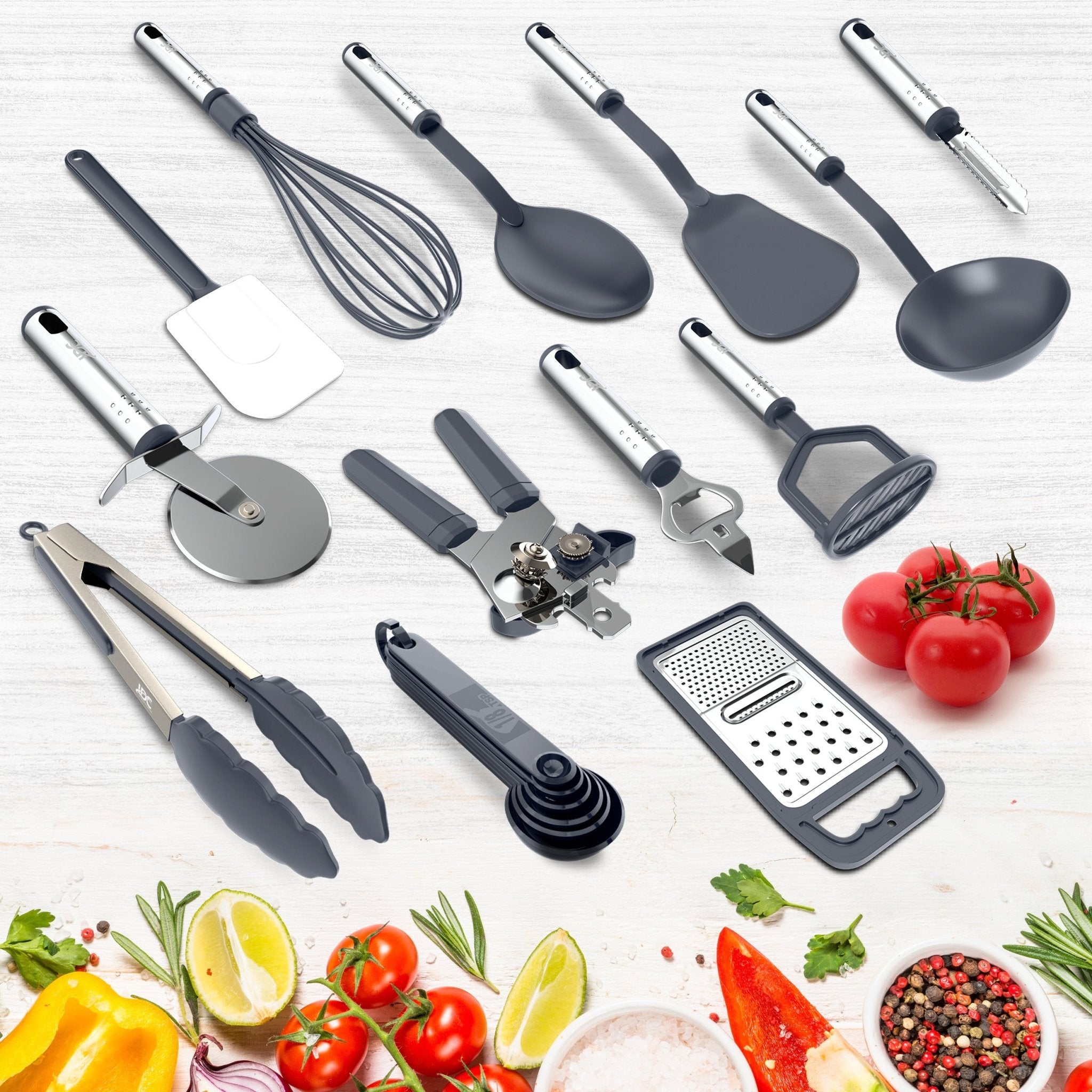 Ensemble de 23 Ustensiles de Cuisine Lux Decor Collection - Cuisine Chez Nadine