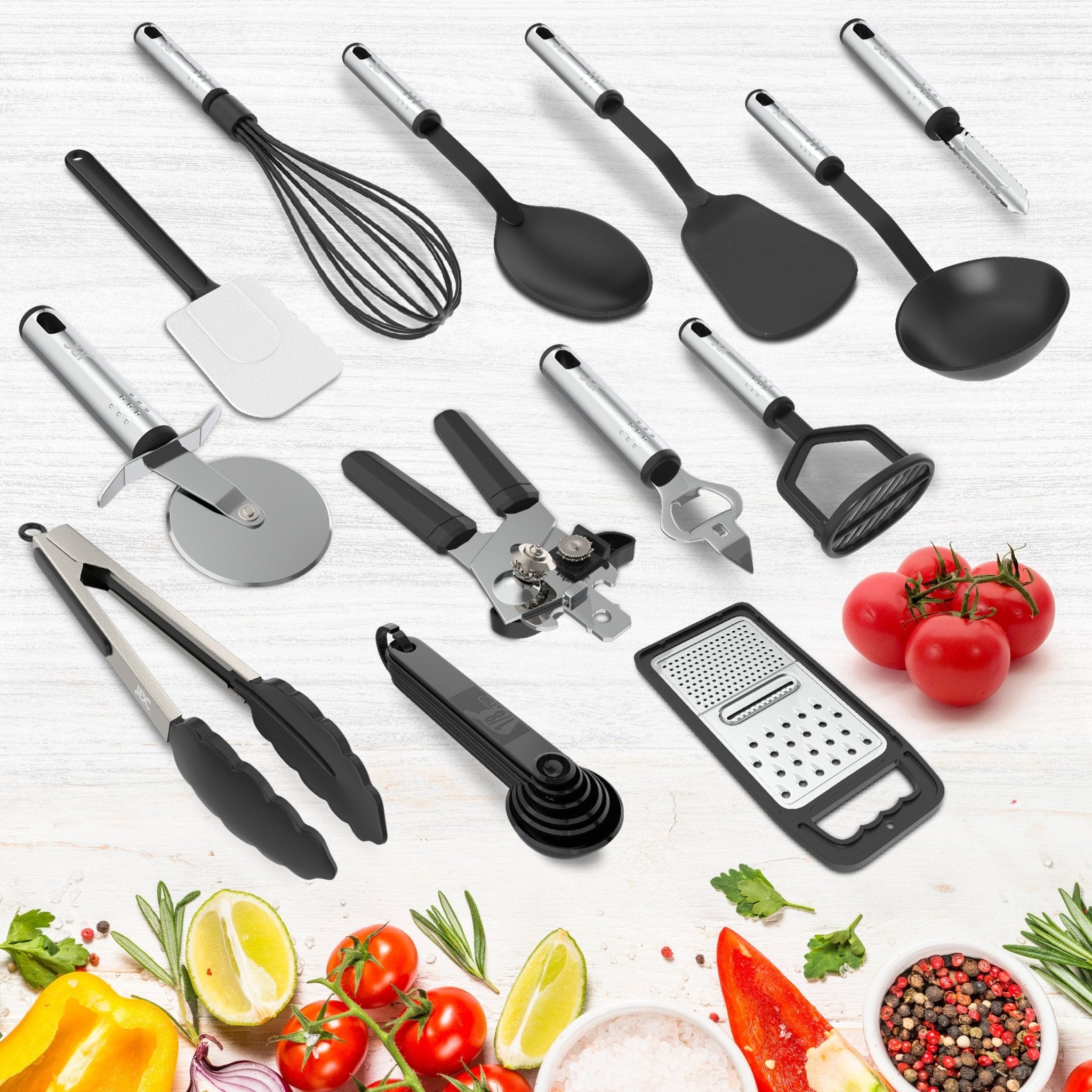 Ensemble de 23 Ustensiles de Cuisine Lux Decor Collection - Cuisine Chez Nadine