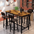 Ensemble de 5 Pièces Table Bar et Chaises LAMERGE Style Industriel 43,3" - Cuisine Chez Nadine