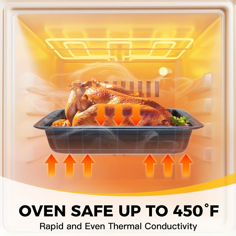 Ensemble de 5 plaques de cuisson carrées antiadhésives - Acier au carbone pour gâteaux, biscuits et pâtisseries - Cuisine Chez Nadine