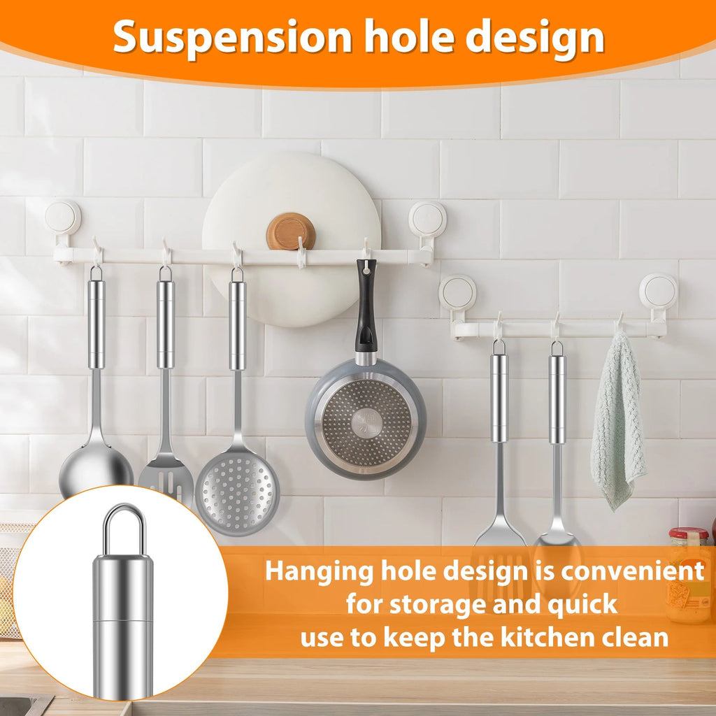 Ensemble de 5 Ustensiles de Cuisine en Acier Inoxydable - Kit Durable Lavable pour Cuisson - Cuisine Chez Nadine
