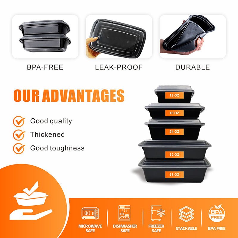 Ensemble de 50 Contenants de Préparation de Repas 24 oz EasyPack Now - Cuisine Chez Nadine