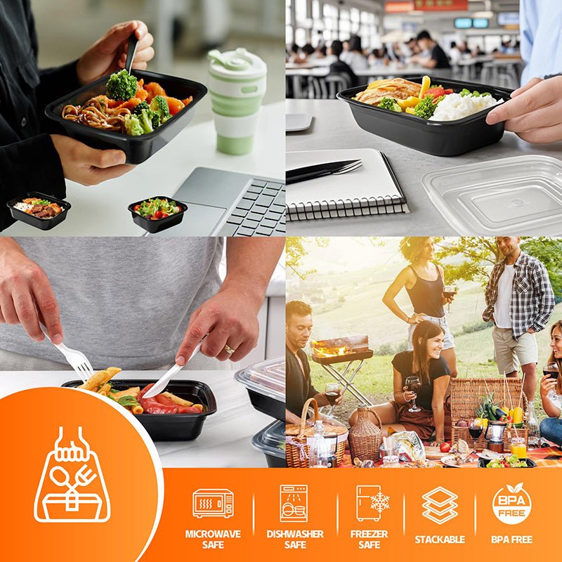 Ensemble de 50 Contenants de Préparation de Repas 24 oz EasyPack Now - Cuisine Chez Nadine