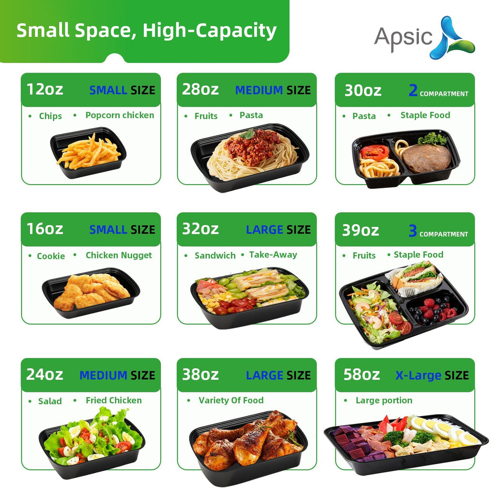 Ensemble de 50 Contenants de Préparation de Repas APSIC - Cuisine Chez Nadine