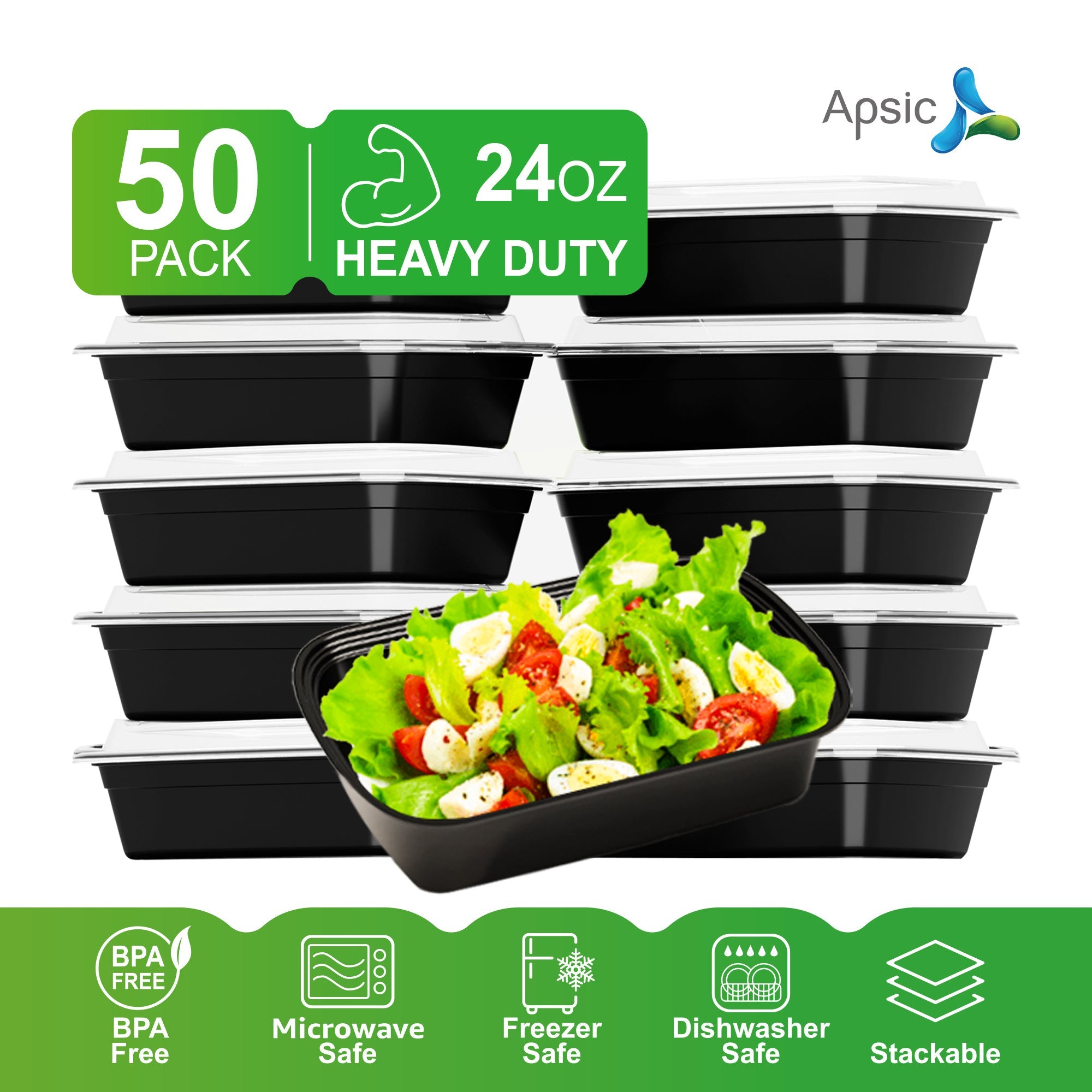 Ensemble de 50 Contenants de Préparation de Repas APSIC - Cuisine Chez Nadine