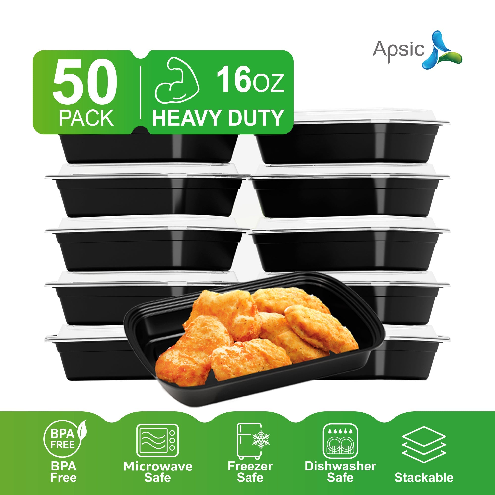 Ensemble de 50 Contenants de Préparation de Repas APSIC - Cuisine Chez Nadine