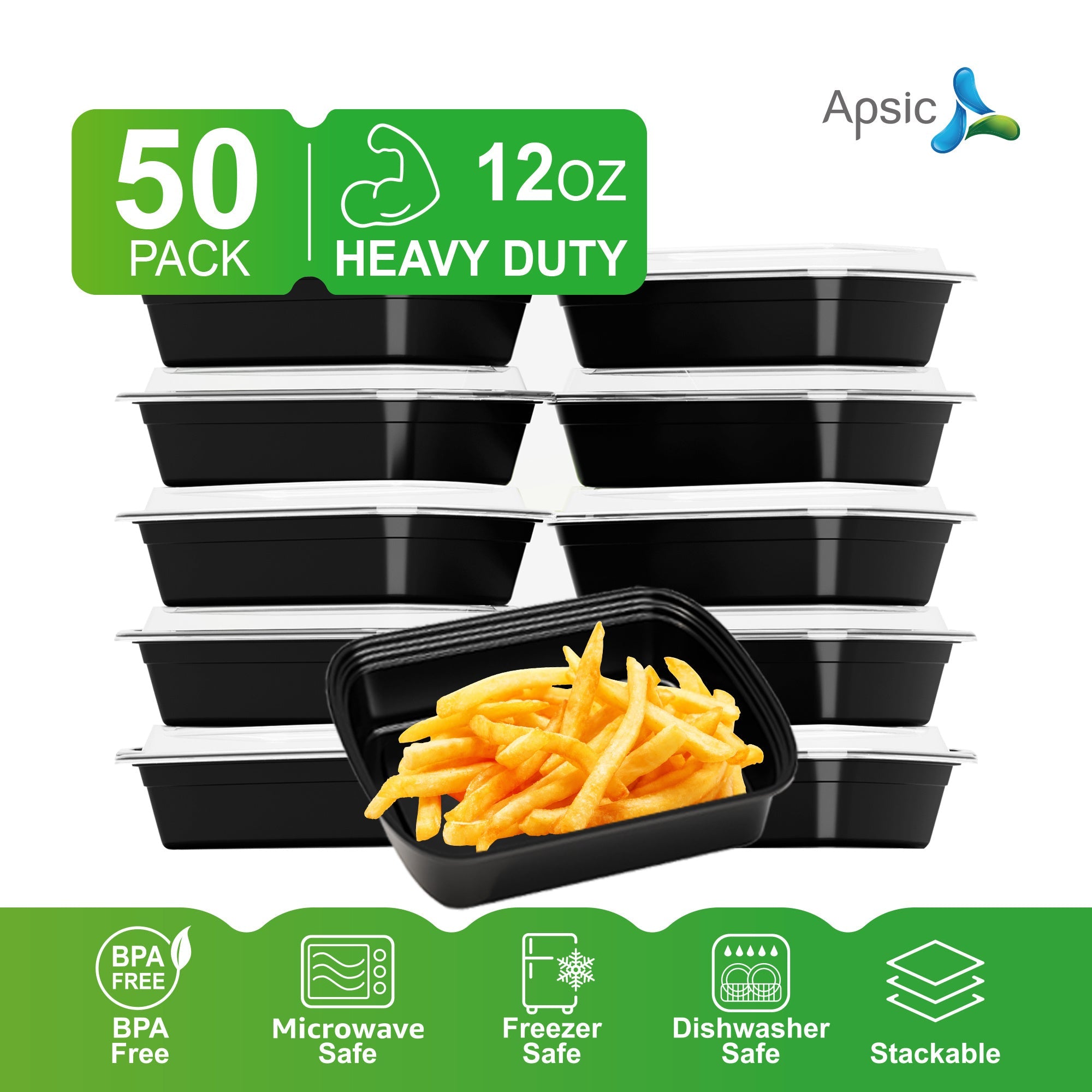 Ensemble de 50 Contenants de Préparation de Repas APSIC - Cuisine Chez Nadine