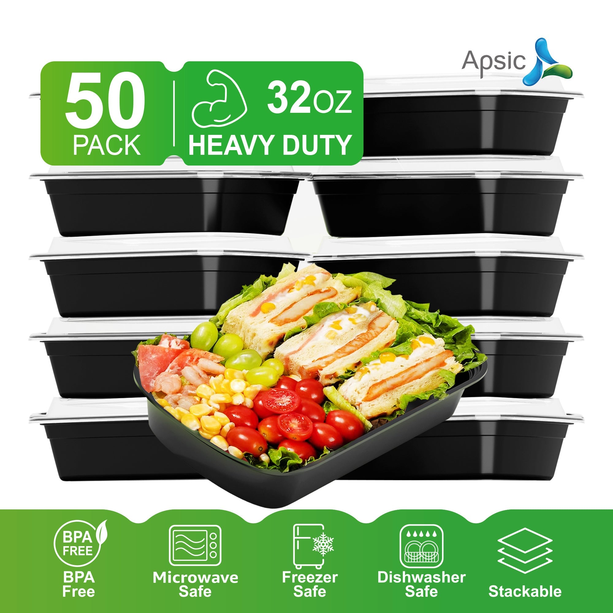 Ensemble de 50 Contenants de Préparation de Repas APSIC - Cuisine Chez Nadine
