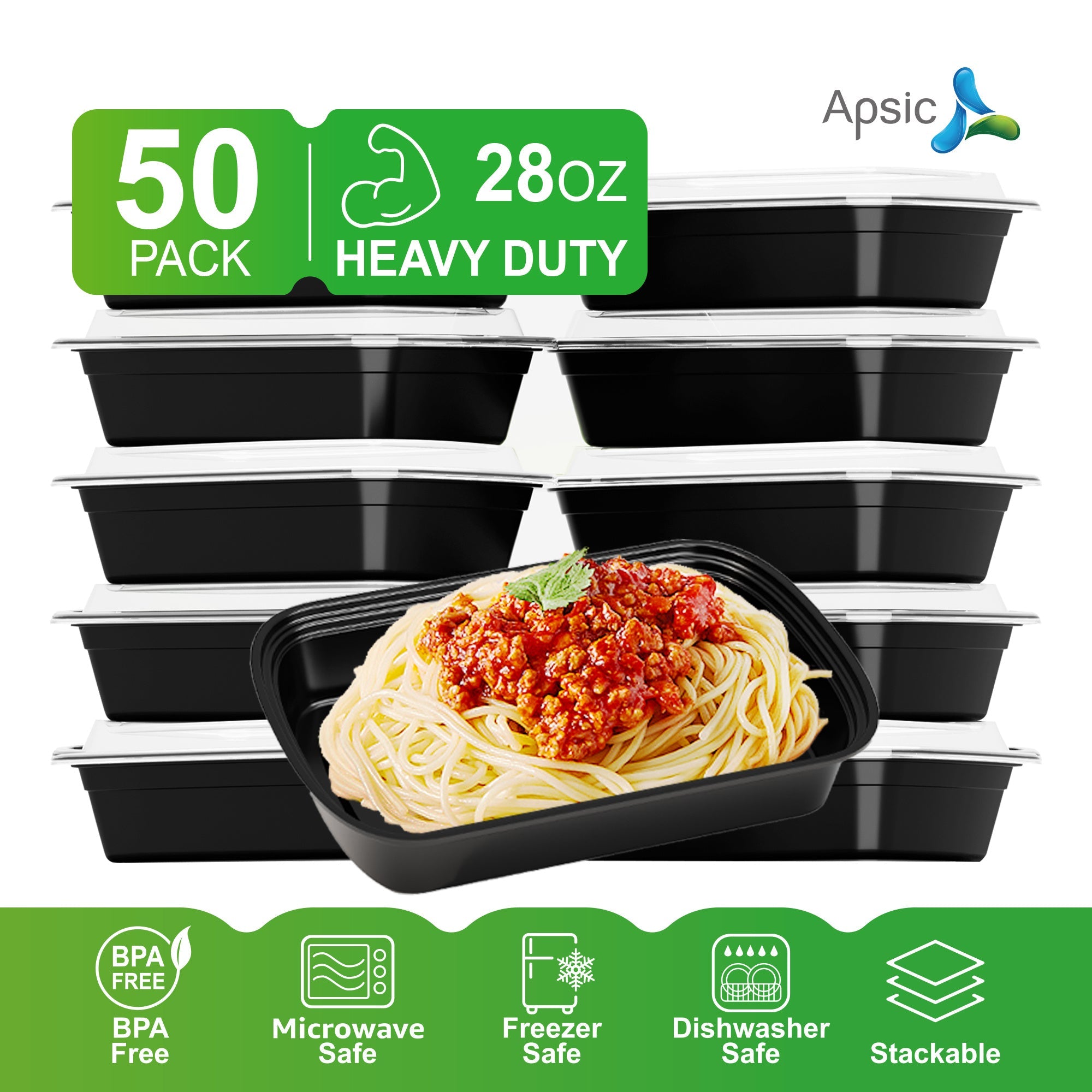 Ensemble de 50 Contenants de Préparation de Repas APSIC - Cuisine Chez Nadine