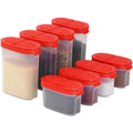 Ensemble de 8 pots à épices SIGNORA WARE hermétiques avec couvercles double fonction - Cuisine Chez Nadine