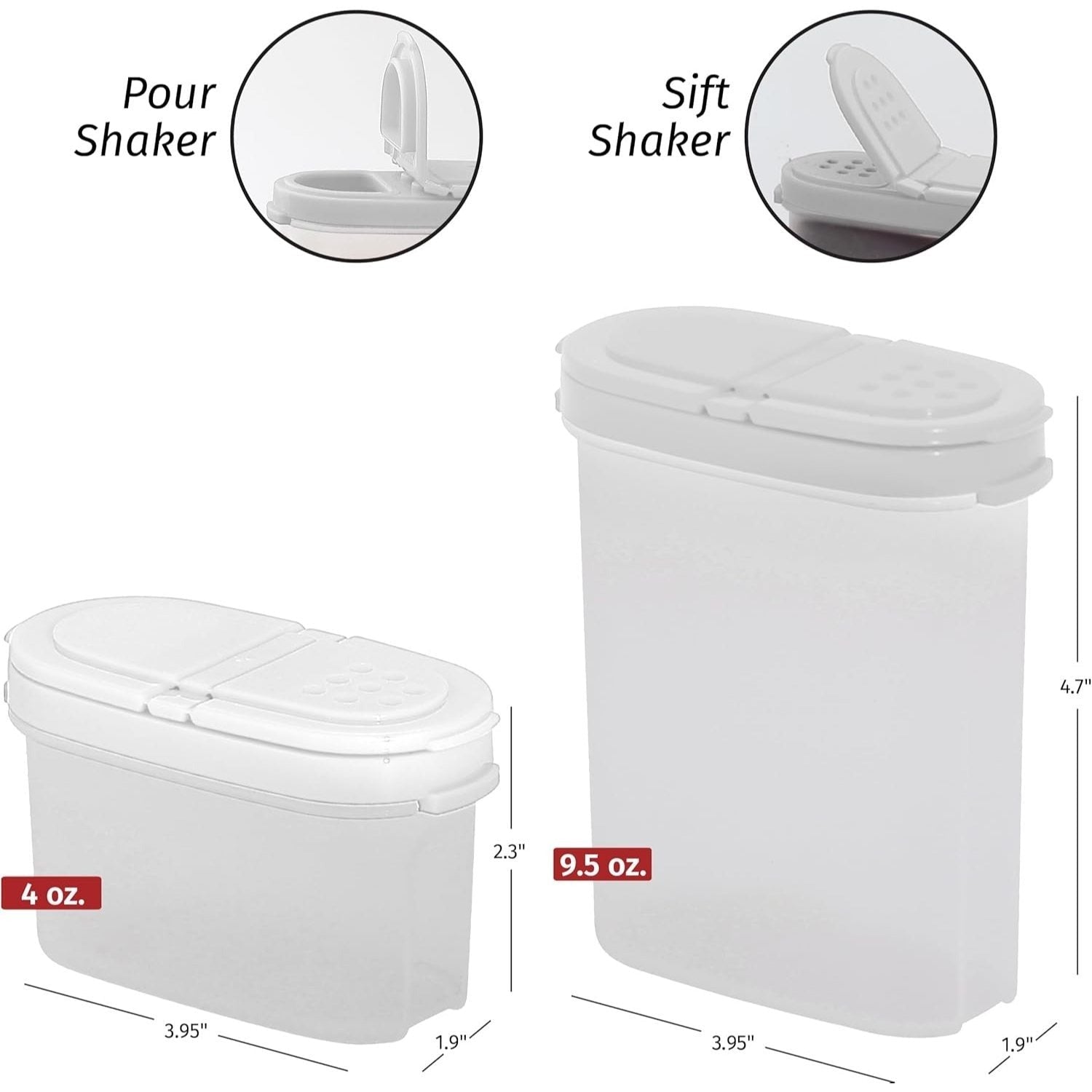 Ensemble de 8 pots à épices SIGNORA WARE hermétiques avec couvercles double fonction - Cuisine Chez Nadine