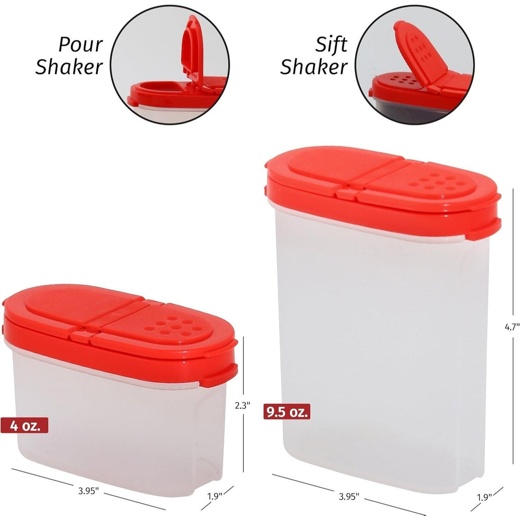 Ensemble de 8 pots à épices SIGNORA WARE hermétiques avec couvercles double fonction - Cuisine Chez Nadine