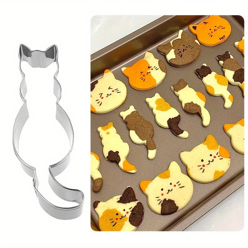 Ensemble de 9 emporte - pièces 3D en forme de chat - Acier inoxydable 430 pour biscuits, gâteaux et chocolats - Cuisine Chez Nadine