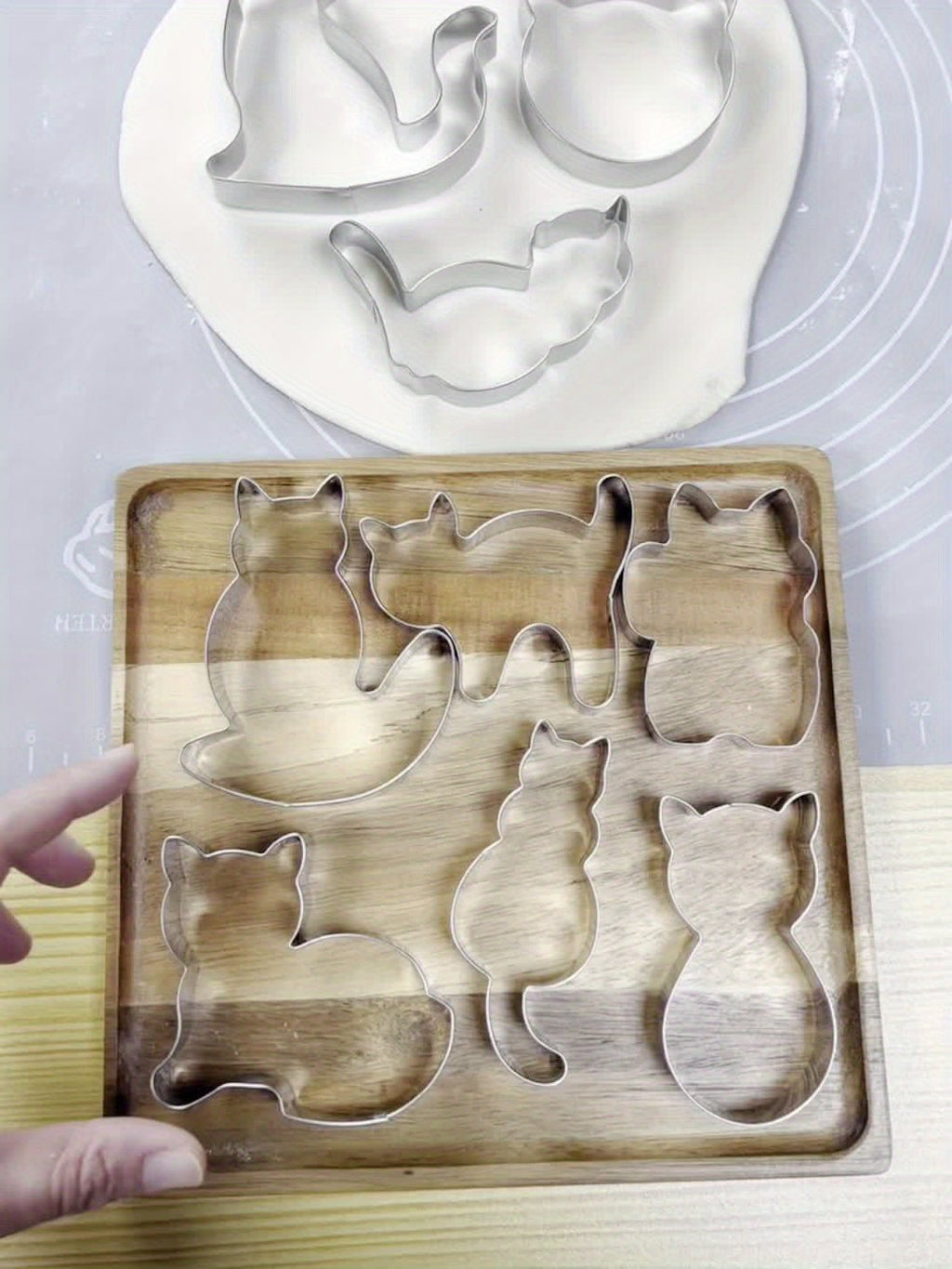 Ensemble de 9 emporte - pièces 3D en forme de chat - Acier inoxydable 430 pour biscuits, gâteaux et chocolats - Cuisine Chez Nadine