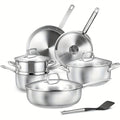 Ensemble de batterie de cuisine CS KOCH SYSTEME 10 pièces - Acier inoxydable 304 compatible induction - Cuisine Chez Nadine