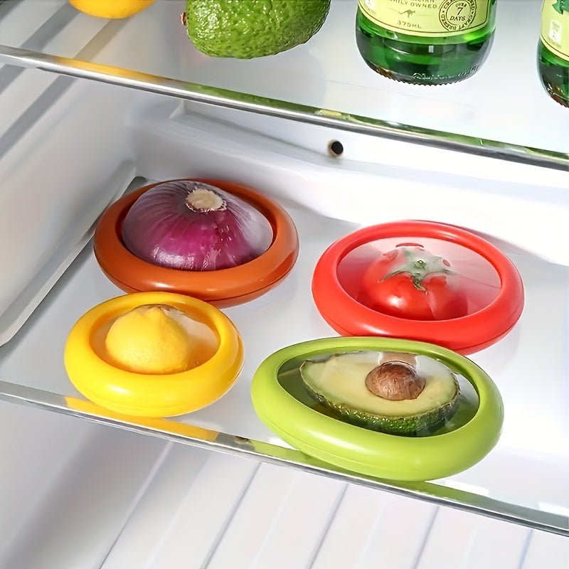 Ensemble de boîtes de conservation hermétiques empilables 1/4 pièces - Pour organisation du frigo et préservation des aliments - Cuisine Chez Nadine