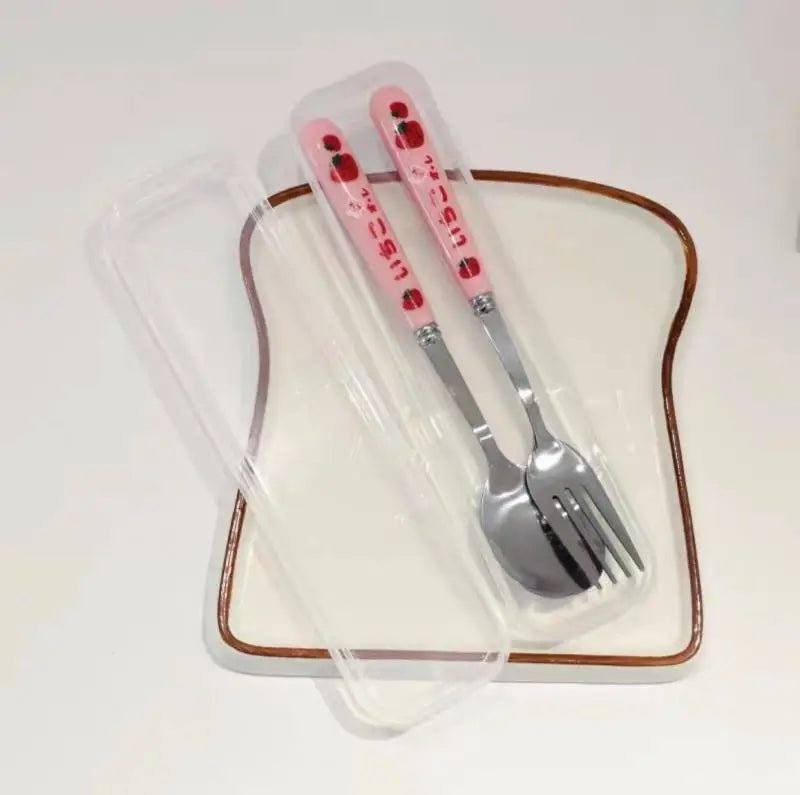 Ensemble de Couverts en Acier Inoxydable Portable avec Boîte - Kit Cuillère Fourchette Baguettes - Cuisine Chez Nadine
