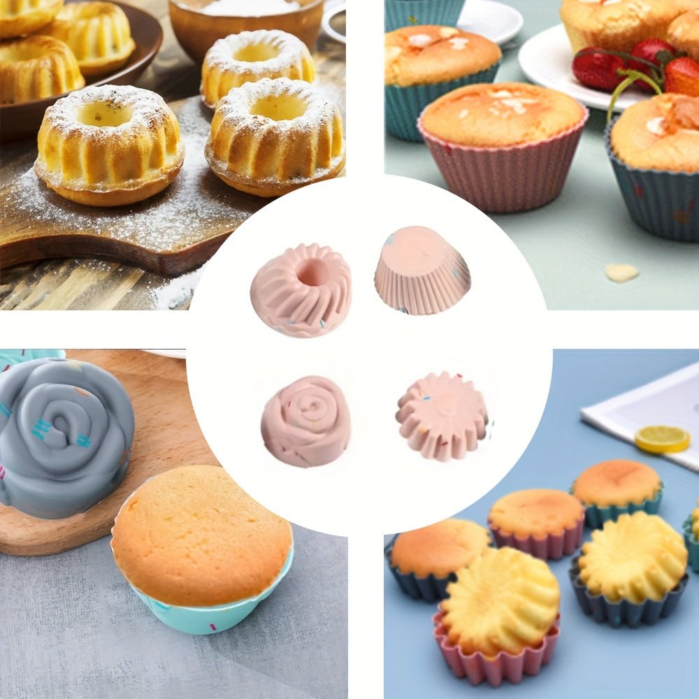 Ensemble de pâtisserie en silicone 33 pièces - Moules à gâteau, donuts, muffins et accessoires - Cuisine Chez Nadine
