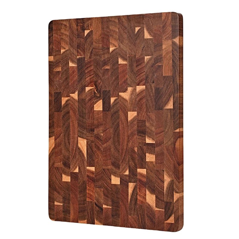 Ensemble de planches à découper en bois d'acacia - Grain de bout pour viande et légumes - Planche de boucher pour usage cuisine - Cuisine Chez Nadine