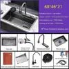 Ensemble Évier de Cuisine en Inox Brossé – Bac Simple avec Robinet Cascade Extractible, 3 Tailles - Cuisine Chez Nadine