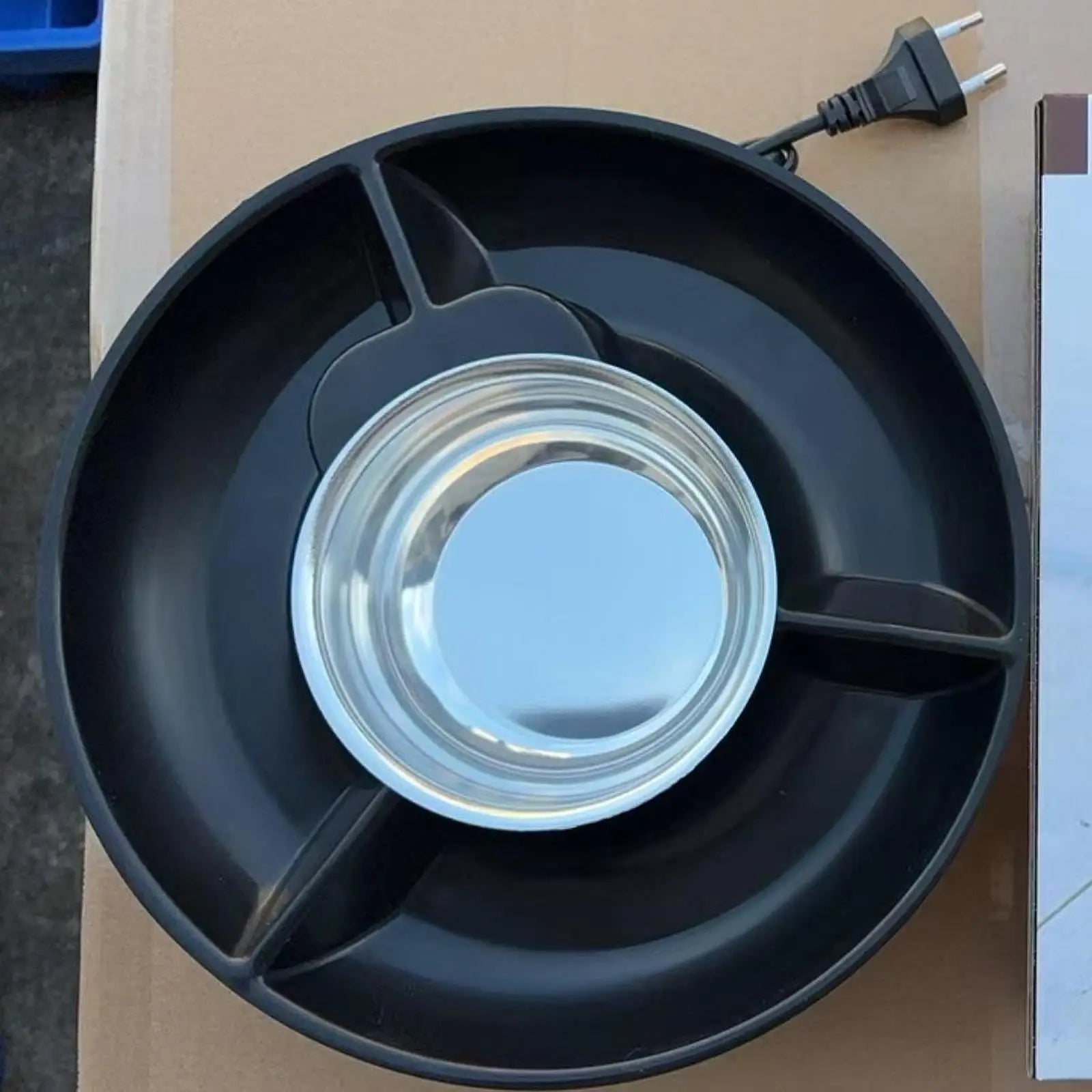 Ensemble Fondue Électrique avec Plateaux Amovibles - Appareil à Fondue au Chocolat et Fromage avec Contrôle de Température - Cuisine Chez Nadine