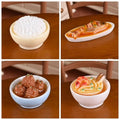 Ensemble miniature de plats chinois pour maison de poupée - Bols, riz et aliments en résine - Décoration de cuisine DIY - Cuisine Chez Nadine