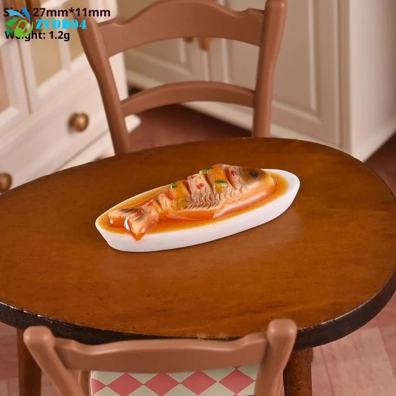 Ensemble miniature de plats chinois pour maison de poupée - Bols, riz et aliments en résine - Décoration de cuisine DIY - Cuisine Chez Nadine